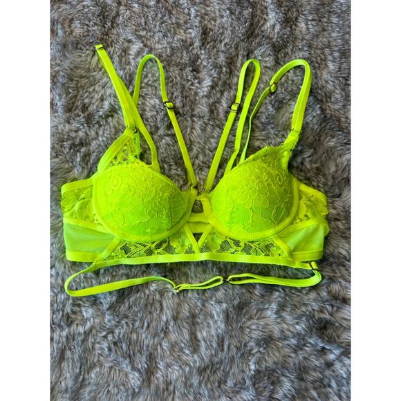 Honey Birdette VANESSA ⭐️ Neon Yellow Bra 32A - Picture 2 of 4